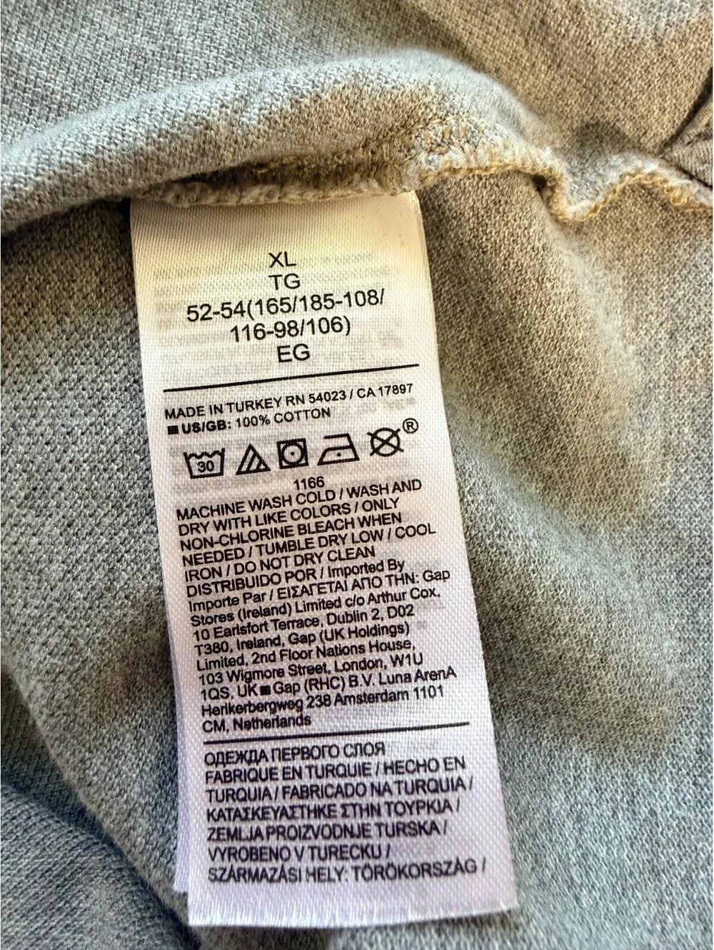 Banana Republic Gray Cotton Polo Shirt XL Embroidered Logo Short Sleeve